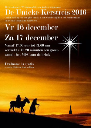 Unieke Kerstreis op 16 en 17 december