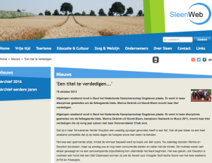 SleenWeb en Streekeigen werken samen