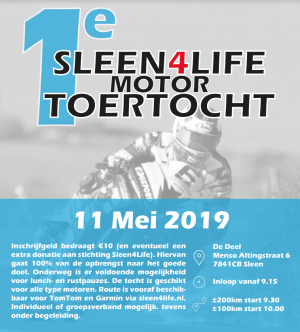 Motortoertocht voor goed doel op 11 mei