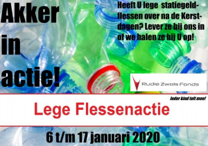 Lege flessenactie De Akker voor goed doel