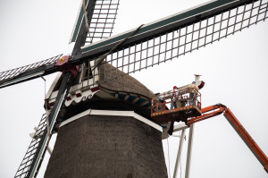 Schoonmaken op grote hoogte