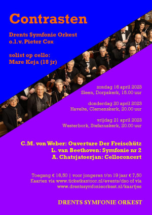 Voorjaarsconcert DSO in Sleen op 16 april