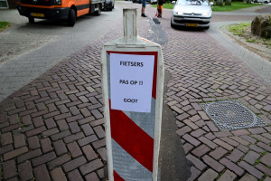 Werkzaamheden in centrum Sleen
