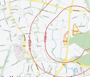 Plan voor windmolenlocatie N34 ter inzage