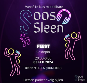 Jeugdsoos organiseert feest op 3 februari