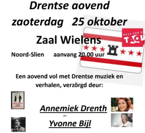 Drentse aovend in Noord-Sleen op 25 oktober