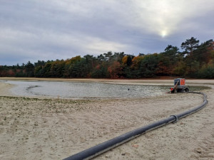 Kibbelkoele bij Noord-Sleen wordt leeggepompt
