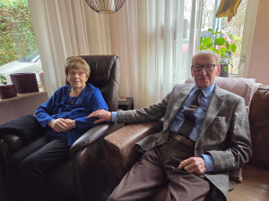 Ad en Corrie van der linden 70 jaar getrouwd