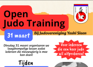 Yoshi organiseert Open Judo Training