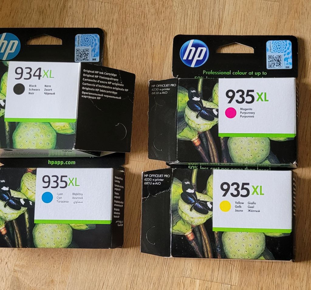 HP cartridges 935XL