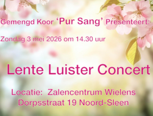 Lente Luister Concert op 3 mei in Noord-Sleen