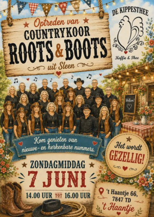 Roots & Boots treedt op bij de Kippestee