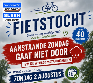 Fietstocht verplaatst naar 2 augustus