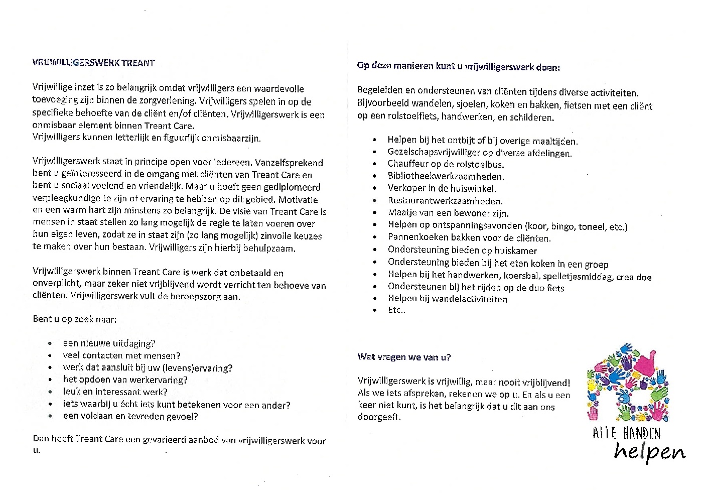 Vrijwilligerswerkde schoel