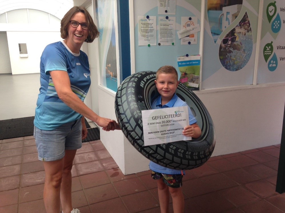 Bezoeker zwembad Noordsleen