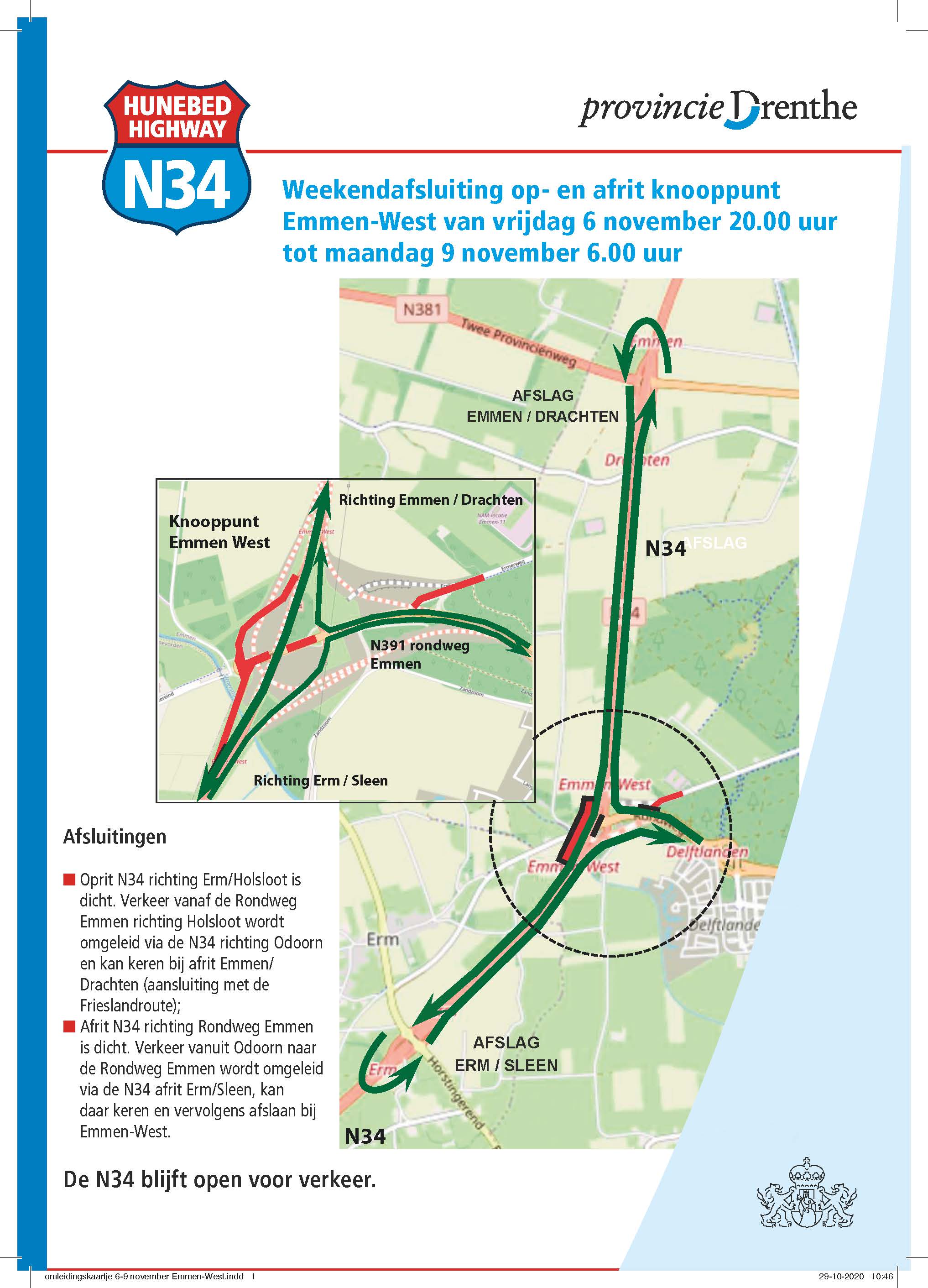 Omleidingskaart Emmen West